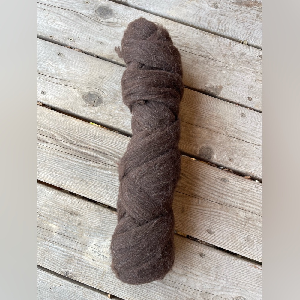 Ashford Brand Merino Wool Roving Colour - Dark Natural